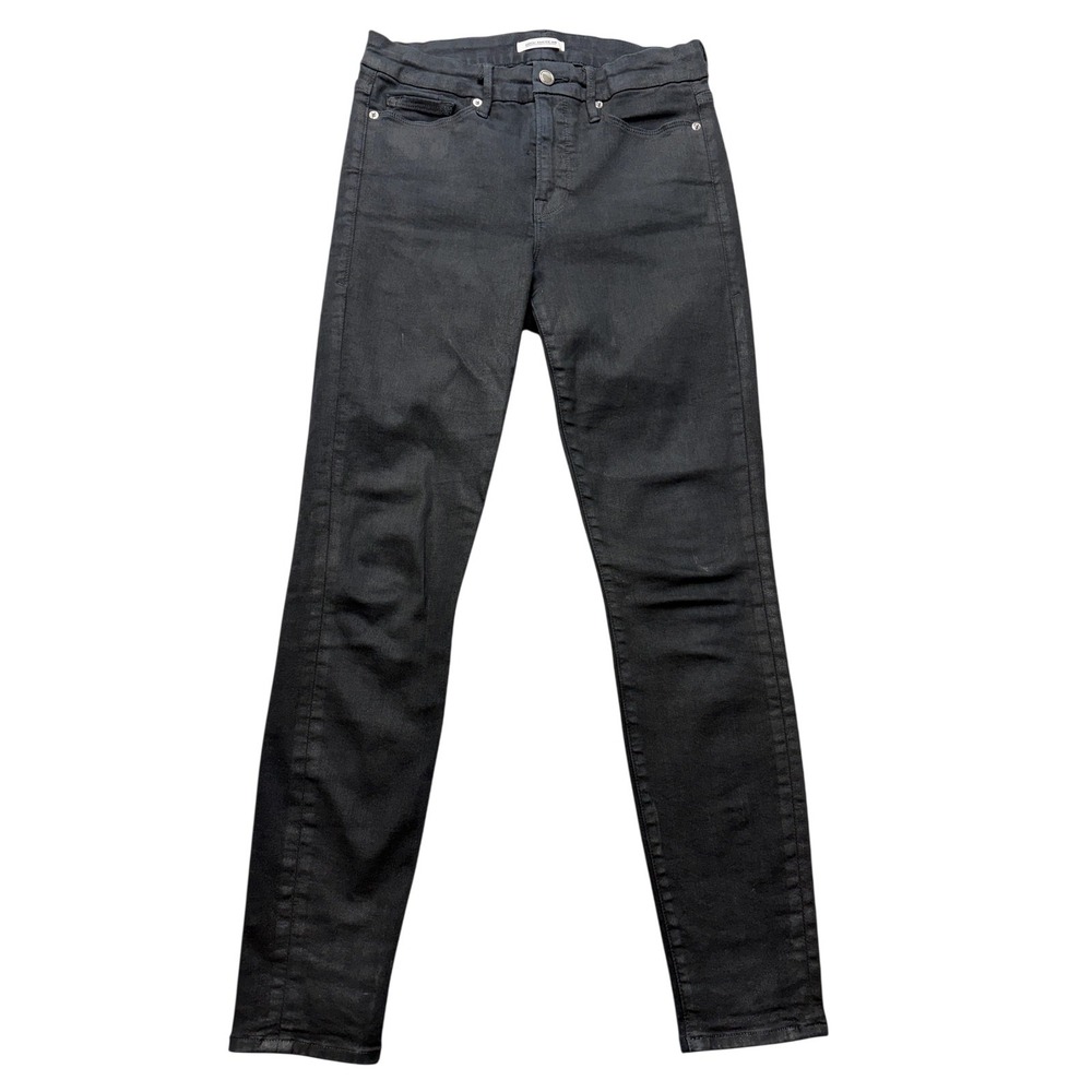 Good American Jeans Womens 29x27 Black Dark Wash Mid Rise Good Legs Skinny 4/27